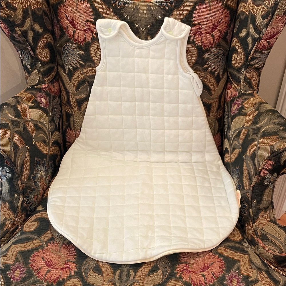 Meri Meri Organic Cotton Quilted Zip Sleepsack Green and neon stitching